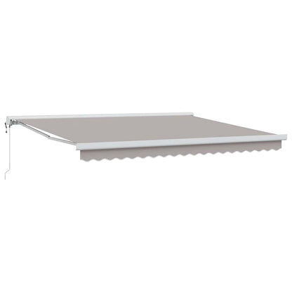 Einziehbare Markise Hellgrau 400 × 300 cm Stoff, Metall