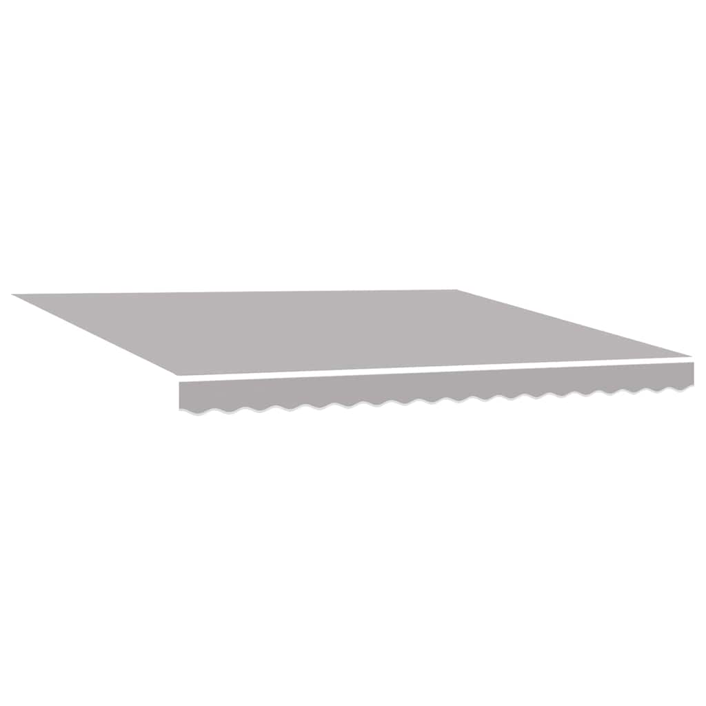 Einziehbare Markise Hellgrau 400 × 300 cm Stoff, Metall