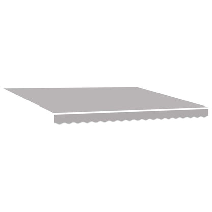 Einziehbare Markise Hellgrau 400 × 300 cm Stoff, Metall