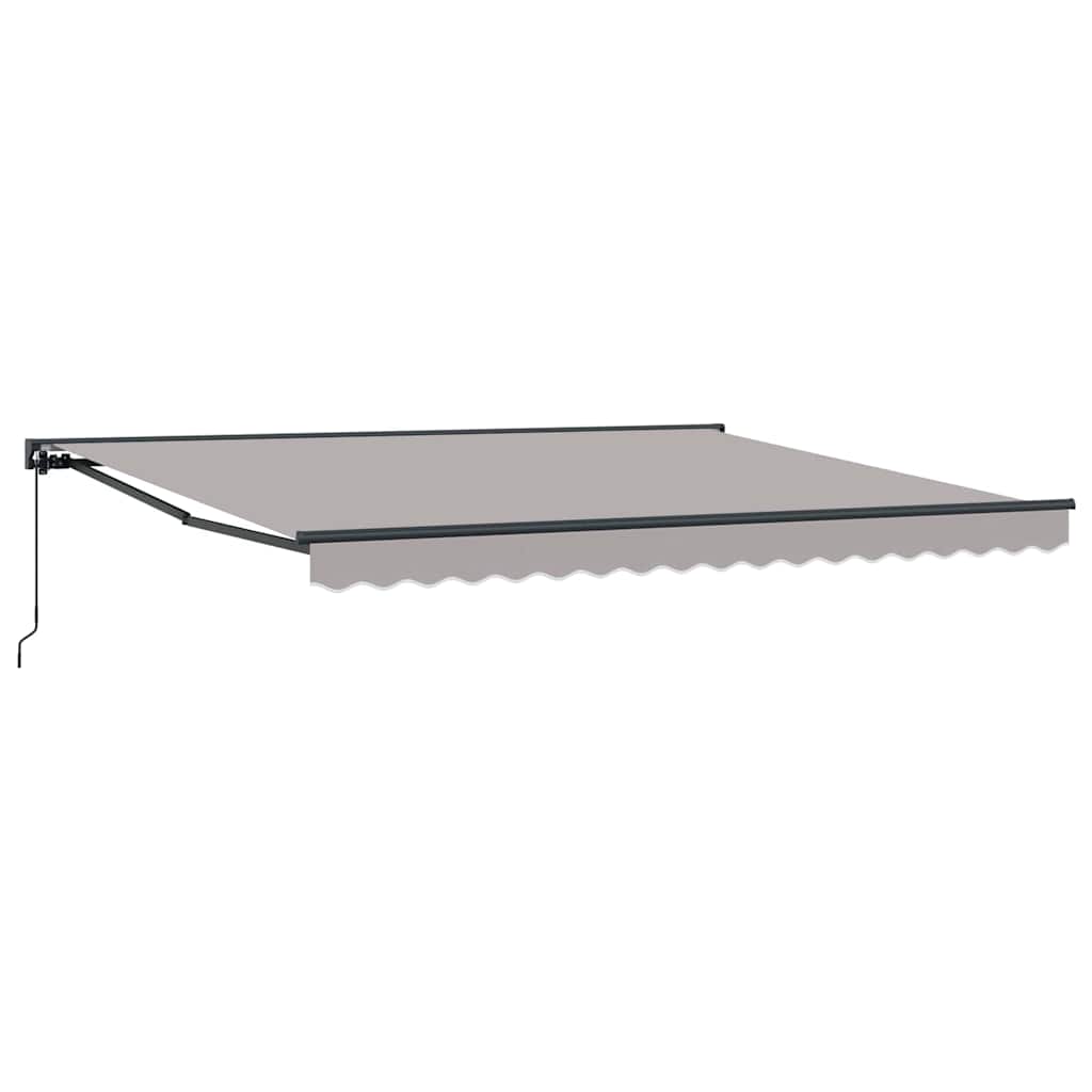 Einziehbare Markise Hellgrau 400x300 cm Stoff