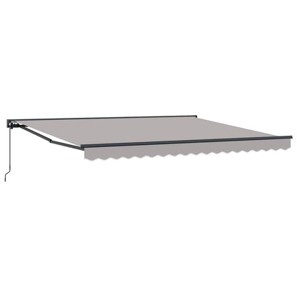 Einziehbare Markise Hellgrau 400x300 cm Stoff
