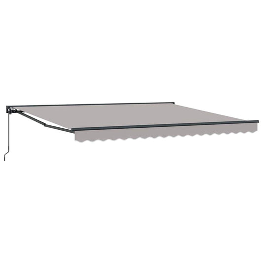 Einziehbare Markise Hellgrau 400x300 cm Stoff