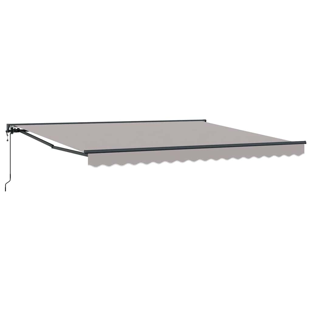 Einziehbare Markise Hellgrau 400x300 cm Stoff