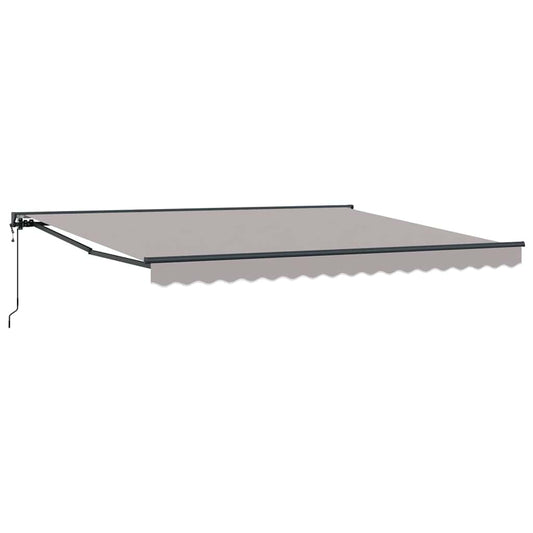 Einziehbare Markise Hellgrau 400x300 cm Stoff