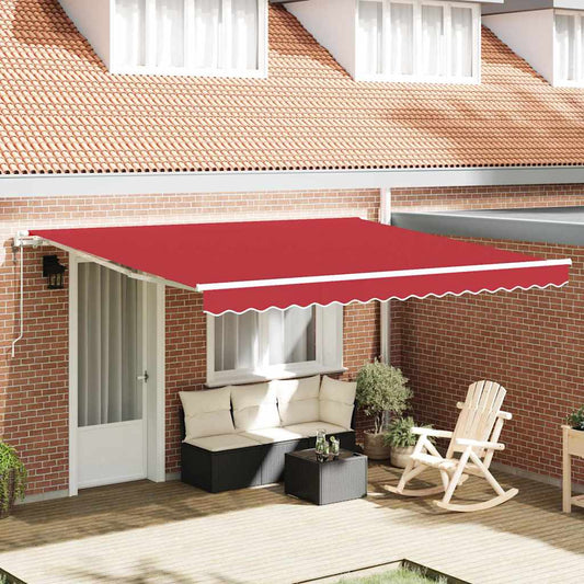 Einziehbare Markise 400 × 300 cm Rot