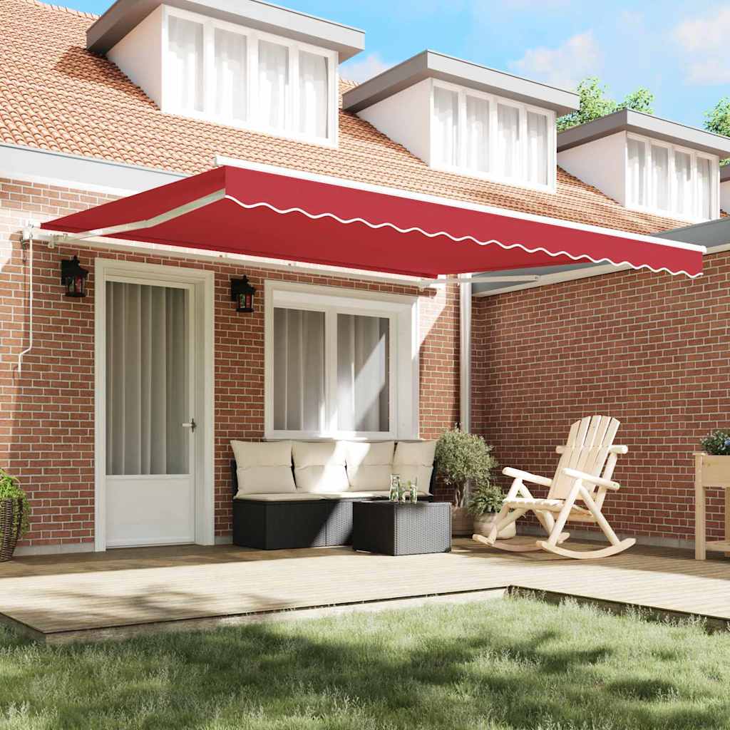 Einziehbare Markise 400 × 300 cm Rot