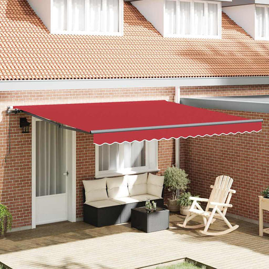 Markise Rot Rot 400 × 300 cm Stoff
