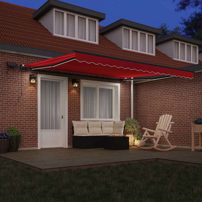 Einziehbare Markise Rot 400 ×300 cm Stoff