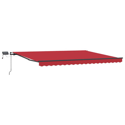 Einziehbare Markise Rot 400 × 300 cm Stoff