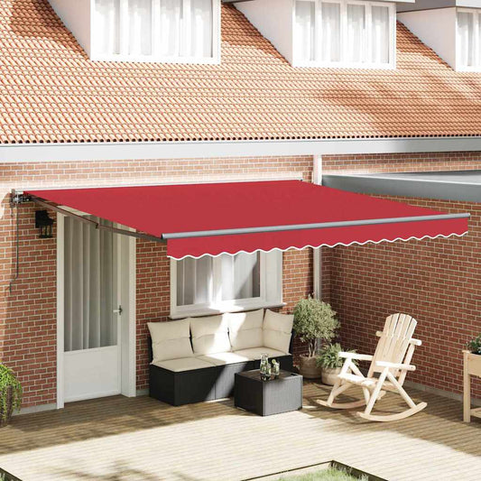 Einziehbare Markise Rot 400x300 cm Stoff