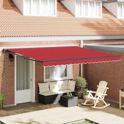 Einziehbare Markise Rot 400x300 cm Stoff