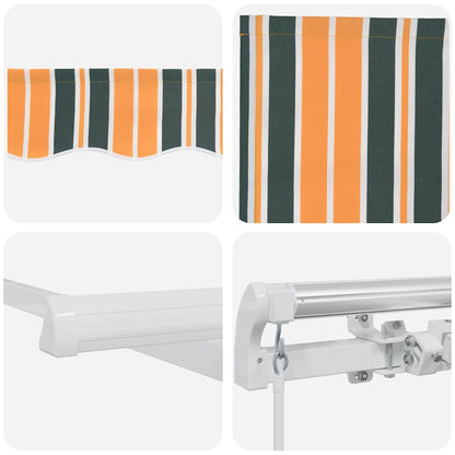 Einziehbare Markise Grün und Gelb 400 × 300 cm Polyester