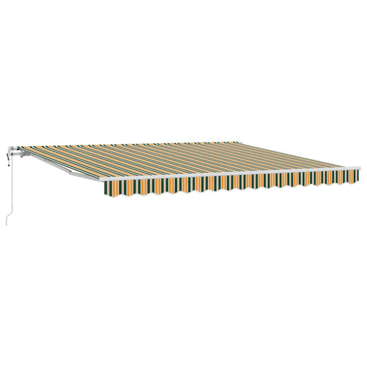 Einziehbare Markise 400 × 300 cm Grün und Gelb
