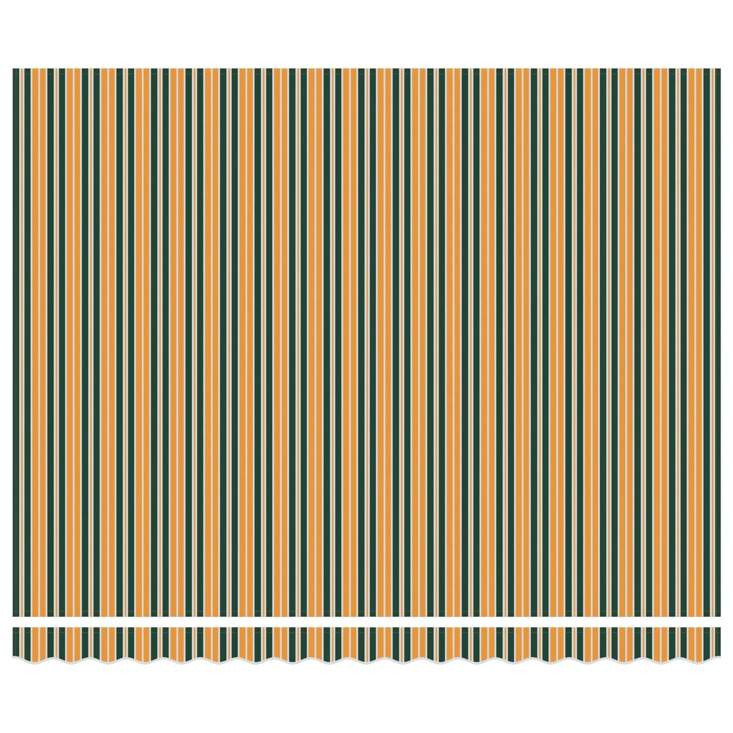 Einziehbare Markise Grün und Gelb 400 x 300 cm Grün und Gelb