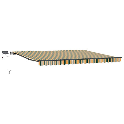 Einziehbare Markise Grün und Gelb 400 × 300 cm Stoff