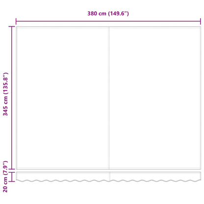 Einziehbare Markise Mehrfarbig 400 × 350 cm