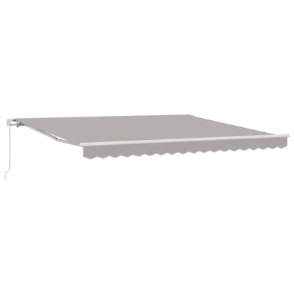 Einziehbare Markise Hellgrau 400 × 350 cm Stoff, Metall
