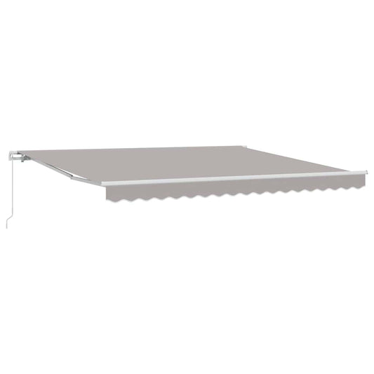 Einziehbare Markise Hellgrau 400 × 350 cm Stoff, Metall