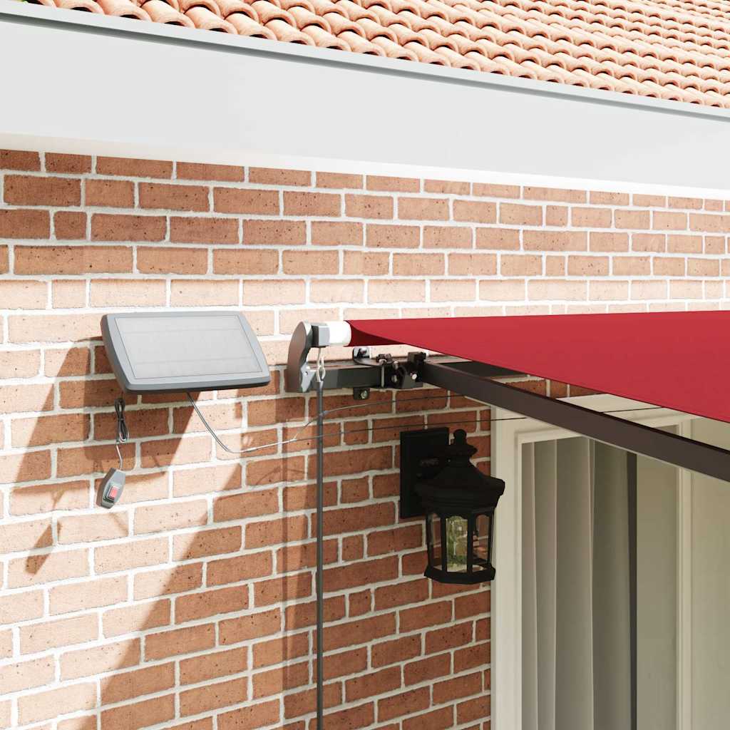 Einziehbare Markise Rot 400 x 350 cm Stoff