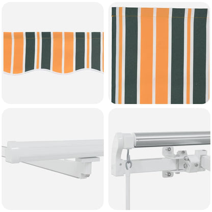 Einziehbare Markise with 400 × 350 cm Grün und Gelb
