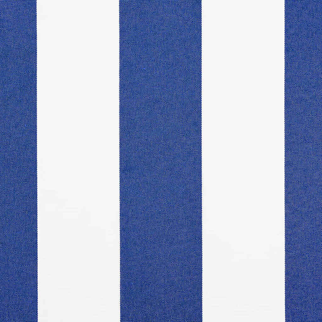 Einziehbare Markise Blau und weiß 450 × 300 cm Stoff, Metall