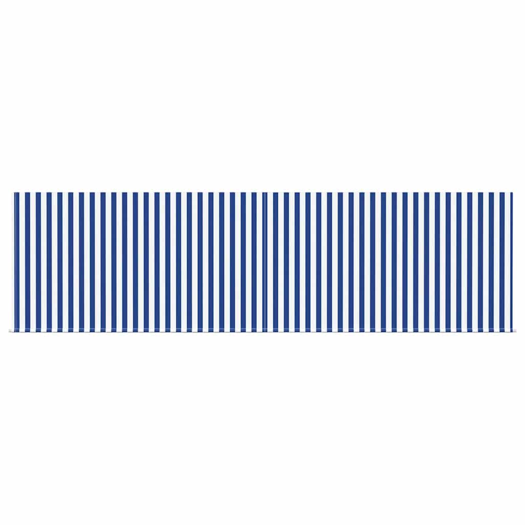 Einziehbare Markise Blau und weiß 450 × 300 cm Stoff
