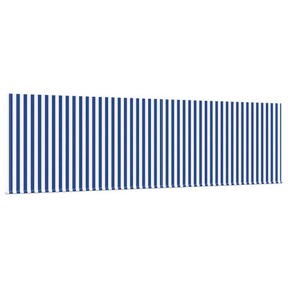 Einziehbare Markise Blau und weiß 450 × 300 cm Stoff