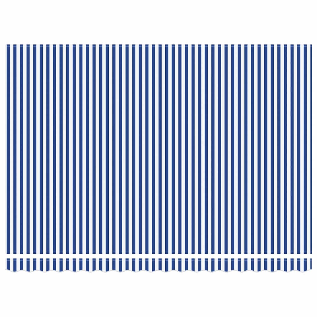 Einziehbare Markise Blau und weiß 450 × 300 cm Stoff