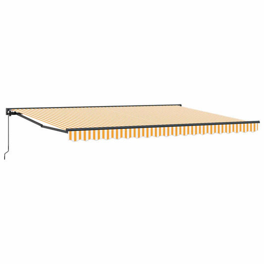Einziehbare Markise Orange und Weiß 450x300 cm Stoff
