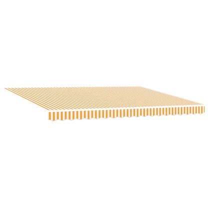 Einziehbare Markise Orange und Weiß 450x300 cm Stoff