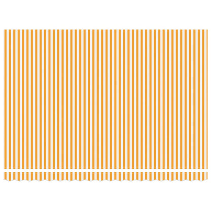 Einziehbare Markise Orange und Weiß 450x300 cm Stoff