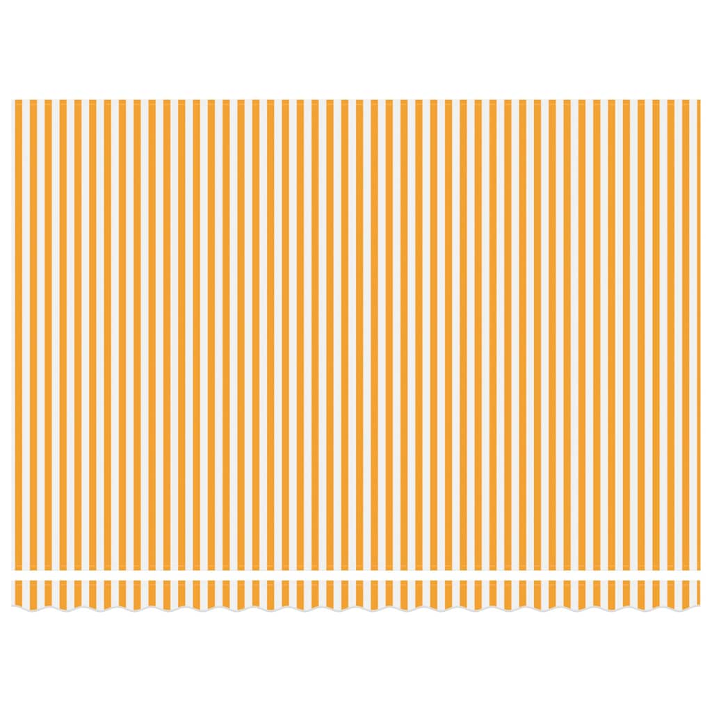 Einziehbare Markise Orange und Weiß 450x300 cm Stoff