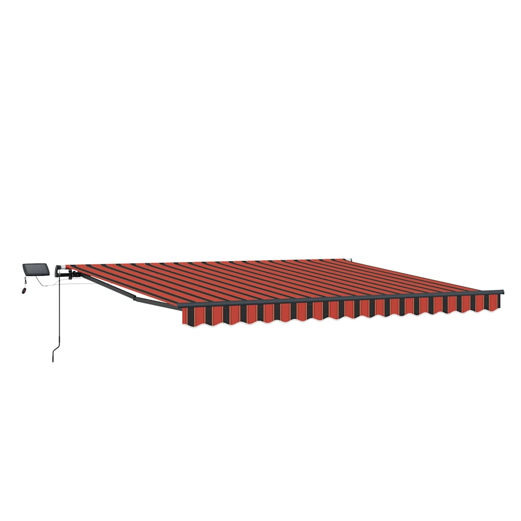 Einziehbare Markise Orange und Braun 450 × 300 cm Stoff
