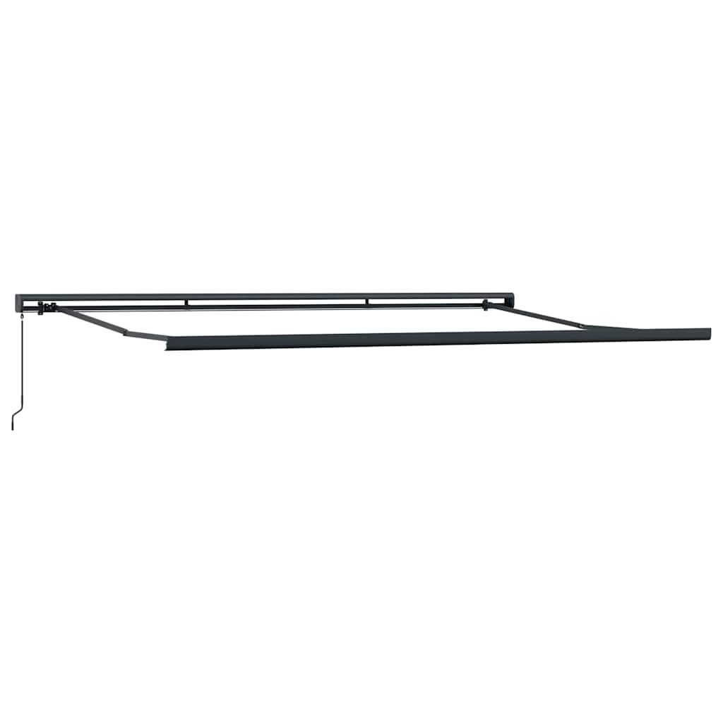 Einziehbare Markise Orange und Braun 450 × 300 cm Stoff, Metall