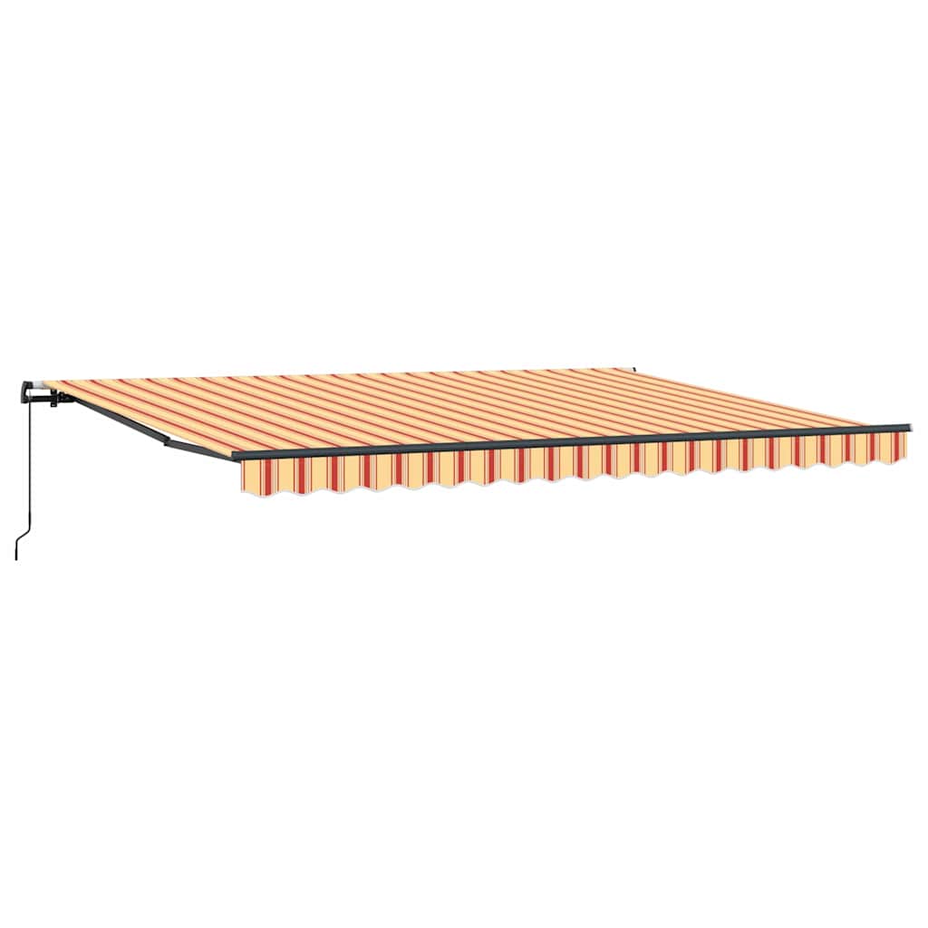 Einziehbare Markise Gelb und Orange 450 × 300 cm Stoff