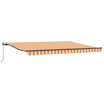 Einziehbare Markise Gelb und Orange 450 × 300 cm Stoff
