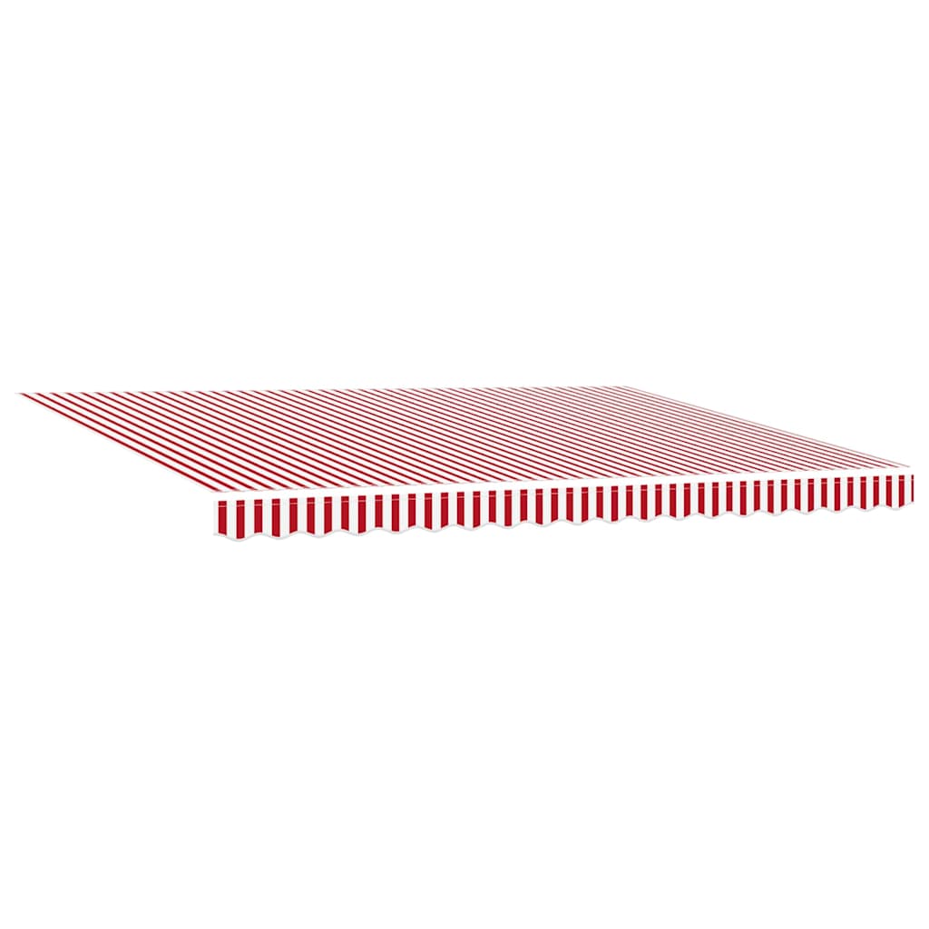 Einziehbare Markise Rot, weiß 450 × 300 cm Stoff