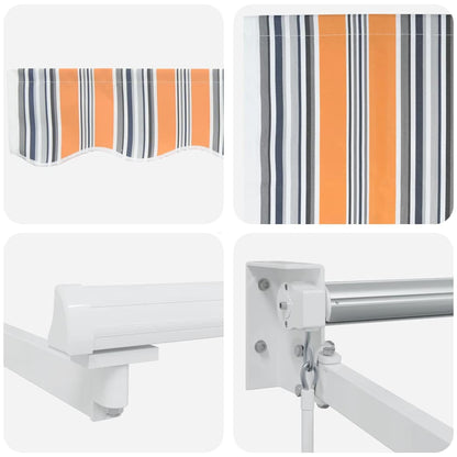 Einziehbare Markise Mehrfarbig 450 × 300 cm Polyester, Metall