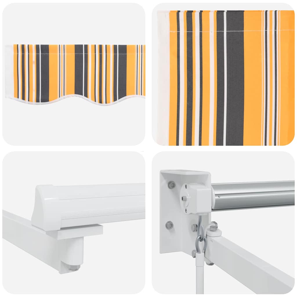 Einziehbare Markise Mehrfarbig 450 × 300 cm Polyester, Metall