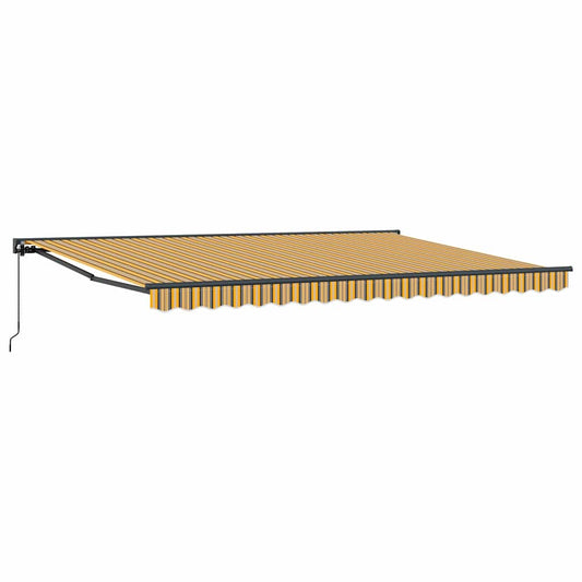 Einziehbare Markise Bunt gestreift 450x300 cm Stoff
