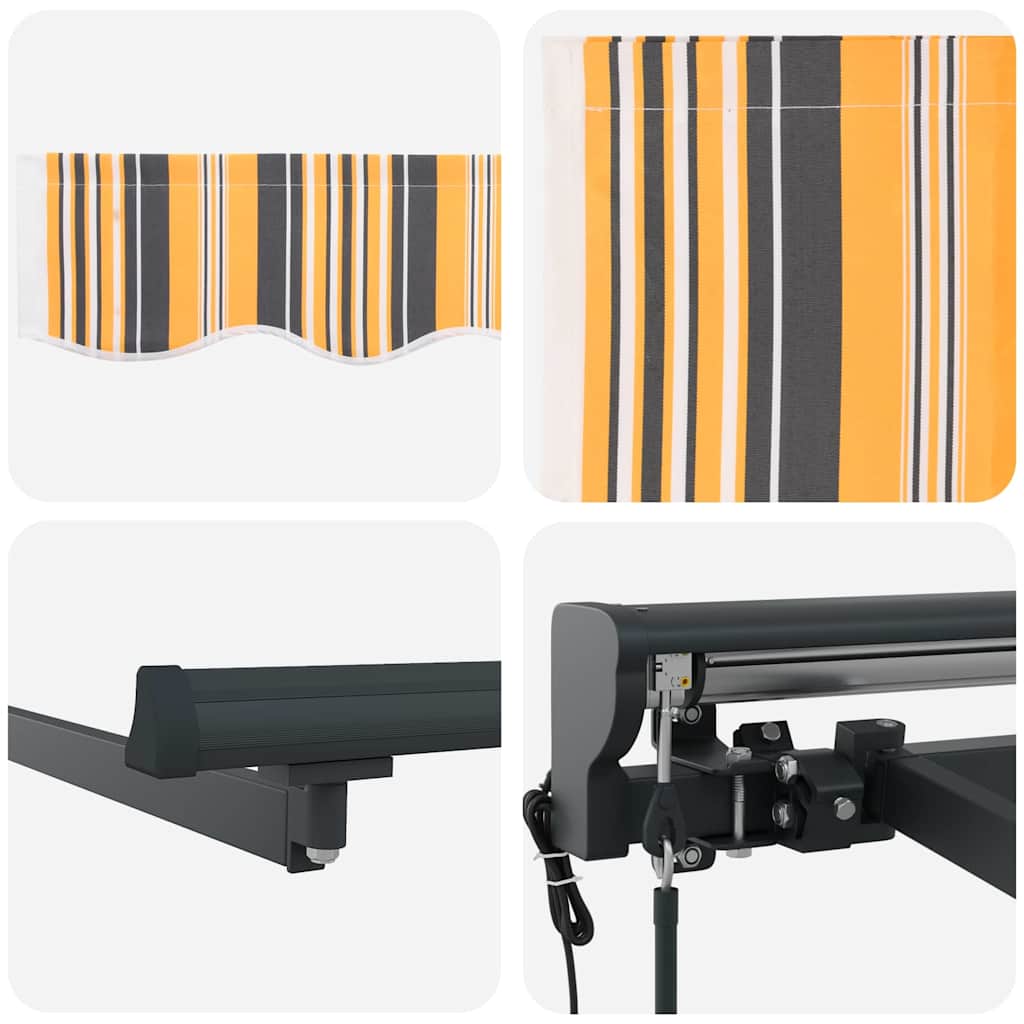 Einziehbare Markise Bunt gestreift 450x300 cm Stoff