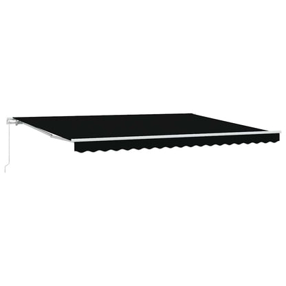 Einziehbare Markise Schwarz 450 × 300 cm Polyester, Metall