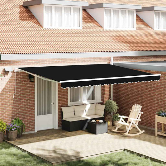 Einziehbare Markise with 450 × 300 cm Schwarz