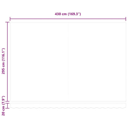 Einziehbare Markise with 450 × 300 cm Schwarz