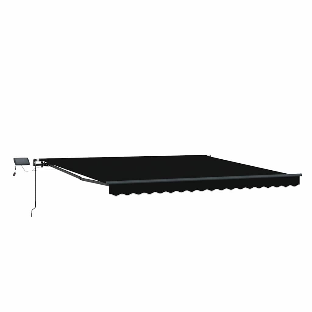 Einziehbare Markise Schwarz 450 × 300 cm Stoff