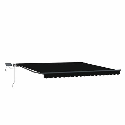 Einziehbare Markise Schwarz 450 × 300 cm Stoff