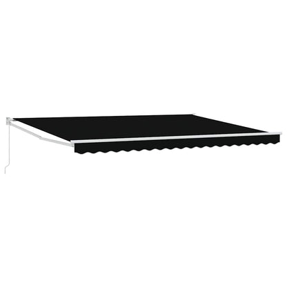 Einziehbare Markise Schwarz 450 × 300 cm Polyester, Metall