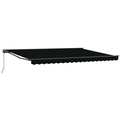 Einziehbare Markise Schwarz 450x300 cm Stoff