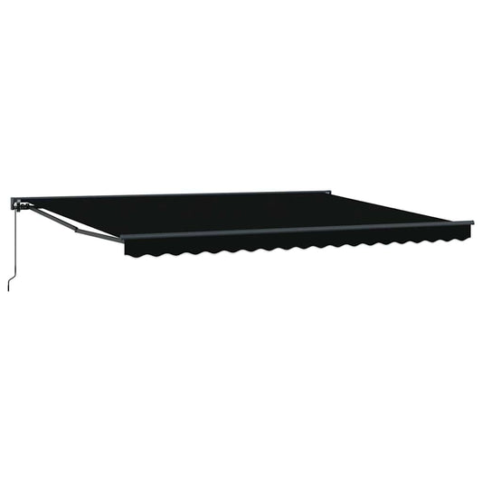 Einziehbare Markise Schwarz 450x300 cm Stoff