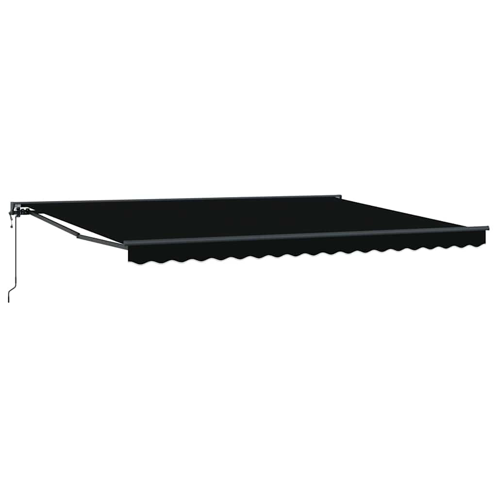 Einziehbare Markise Schwarz 450x300 cm Stoff